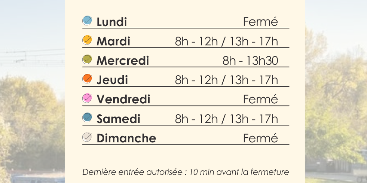 Retour aux horaires habituels pour la déchèterie