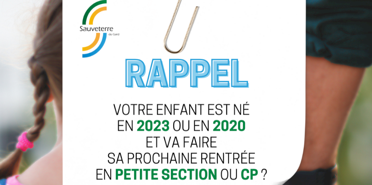 INSCRIPTION SCOLAIRE POUR LES ENFANTS DE 2020 & 2023