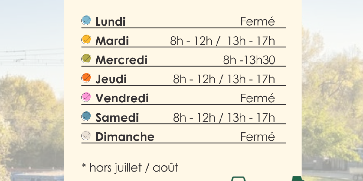 NOUVEAUX HORAIRES DECHETERIE