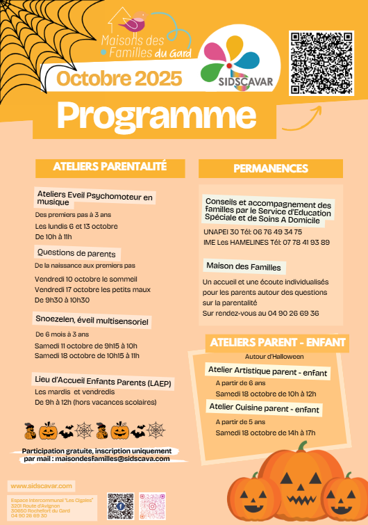 Programme d'octobre SIDSCAVAR