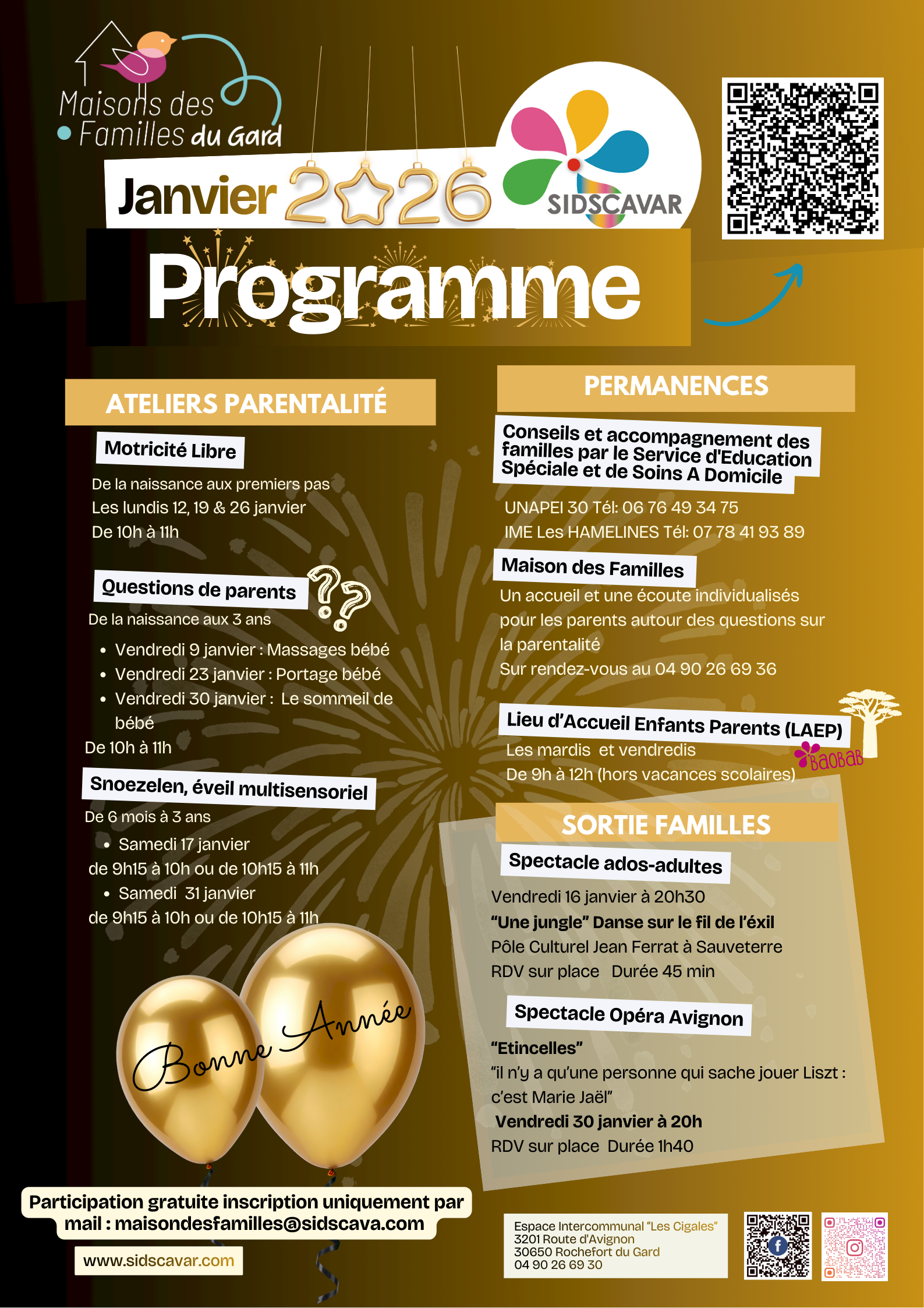 Programme Janvier SIDSCAVAR Maison des Familles