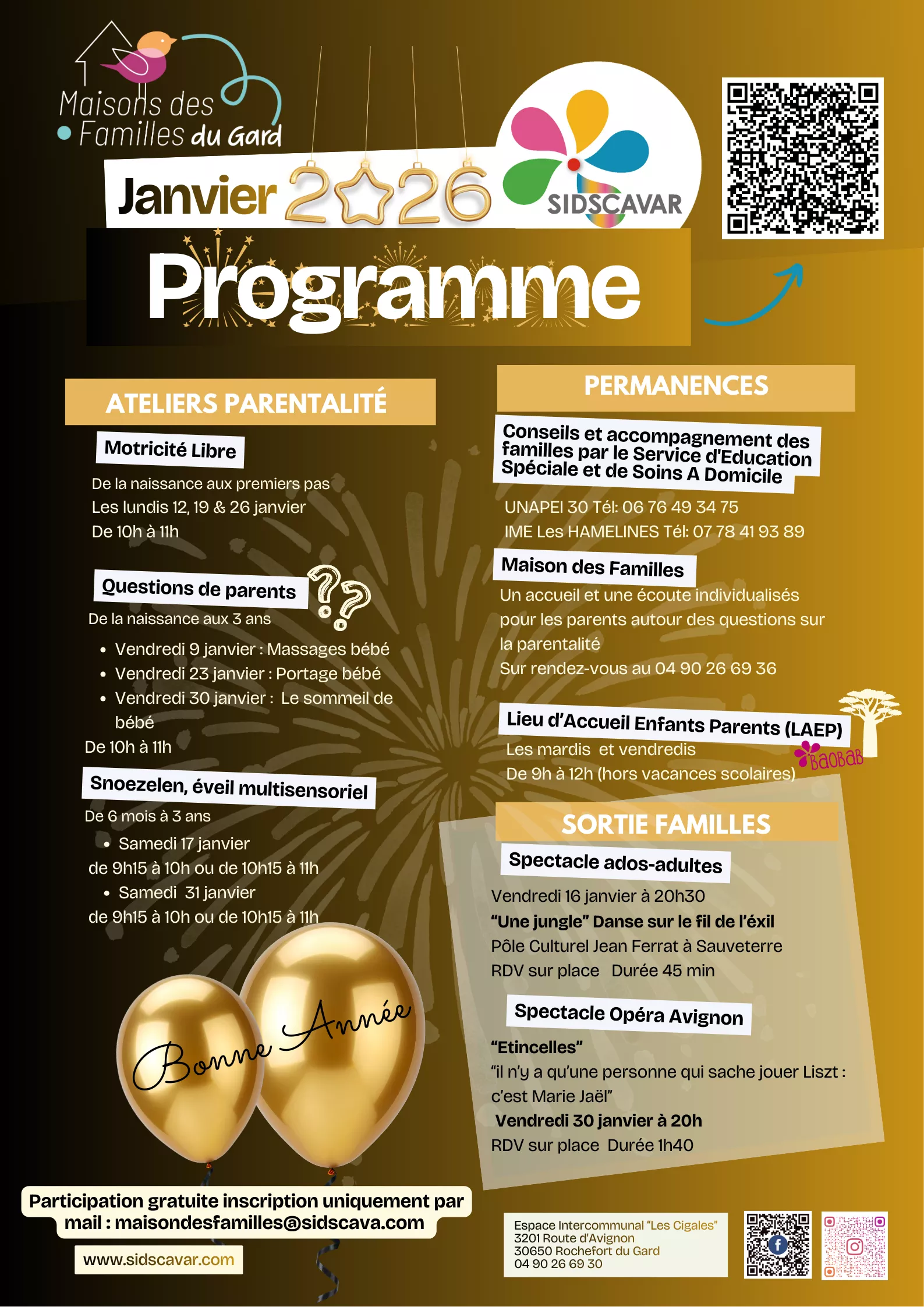Programme Janvier SIDSCAVAR Maison des Familles